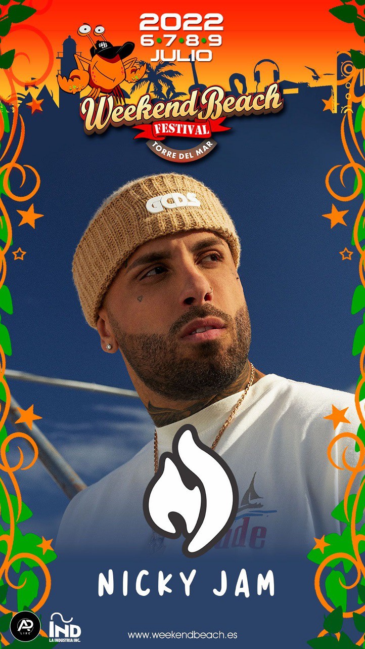 Nicky Jam actuará en el Weekend Beach Festival de Torre del Mar