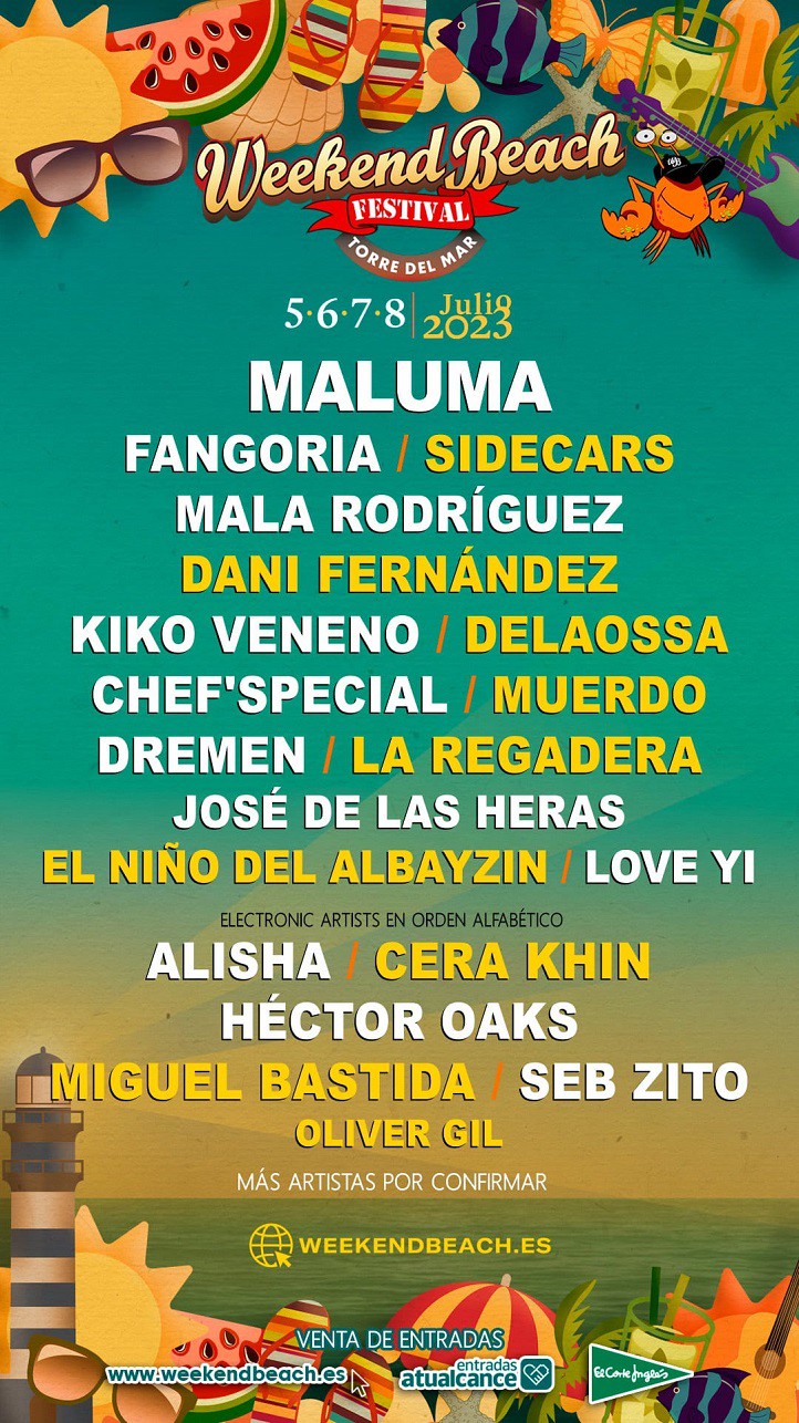 El Weekend Beach Festival 2023 confirma la actuación de Maluma - VÉLEZ- MÁLAGA 