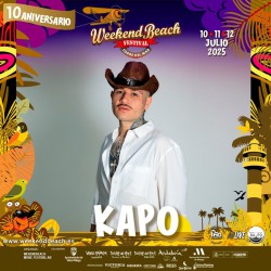 El headliner latino KAPO cerrará un Weekend Beach de dulce